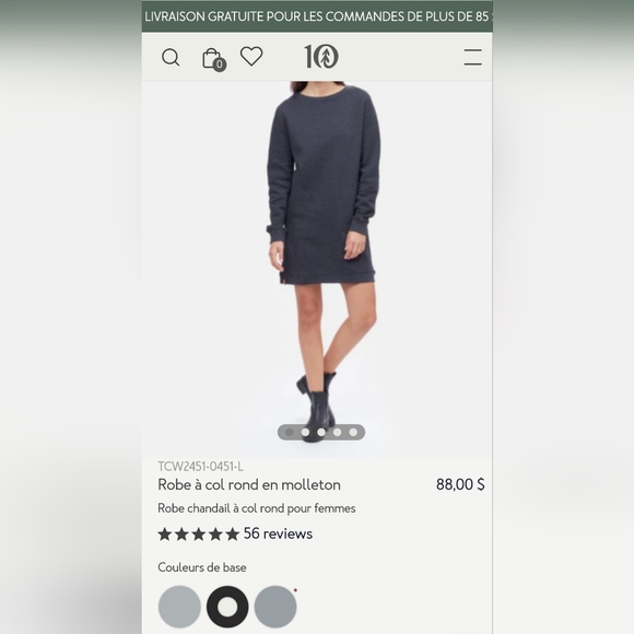 Tentree Fleece Crew Dress - Picture 5 of 5